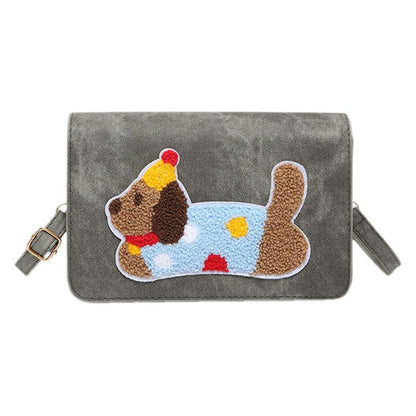 Sac à bandoulière carré brodé pour chien, tendance et créatif 