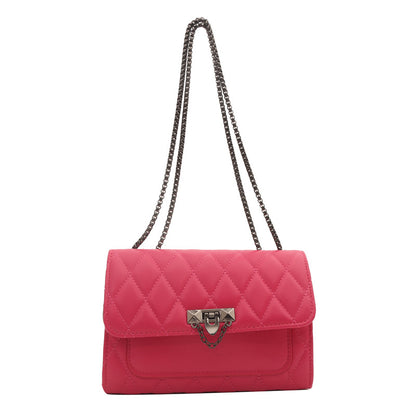 Sac à bandoulière carré vintage avec chaîne en diamant 