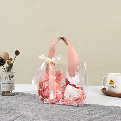 Creative Daisy Printed Transparent Clear PVC Wedding Candy Gift Bag