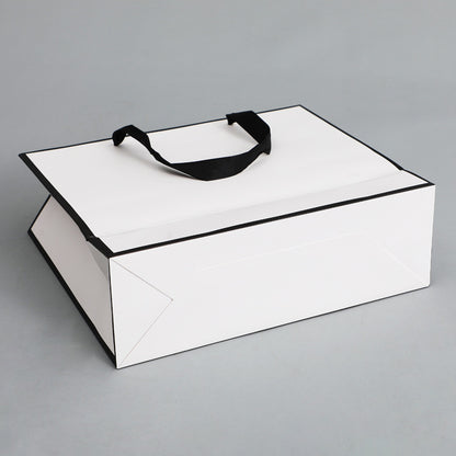 White Simple Portable Paper Bag Packaging Bag