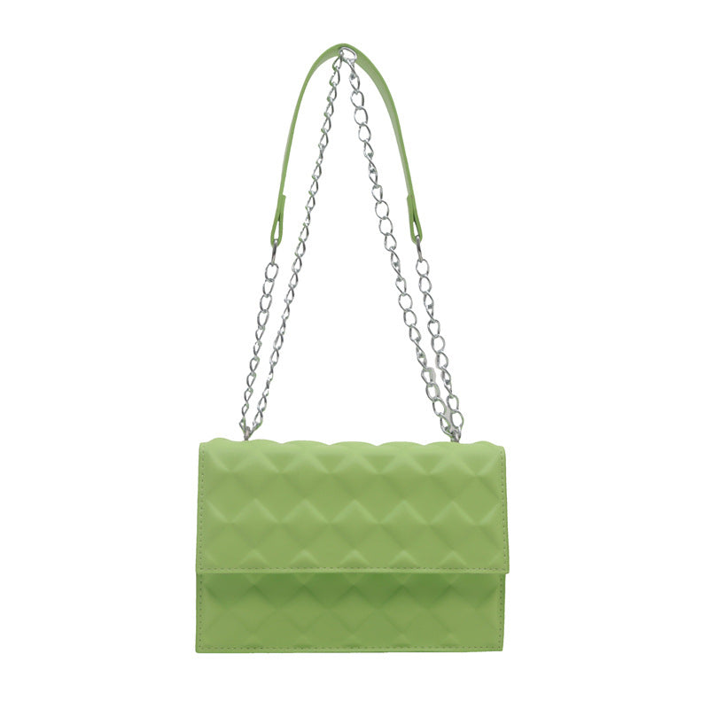 Sac à bandoulière carré simple de couleur unie 