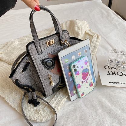 Sac seau portable hip-hop à motif de pierre de beauté pour lunettes de personnalité 