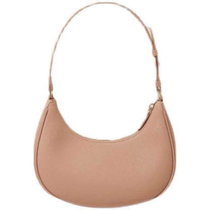 Women Chic Crescent Shape Solid Color PU Underarm Bag