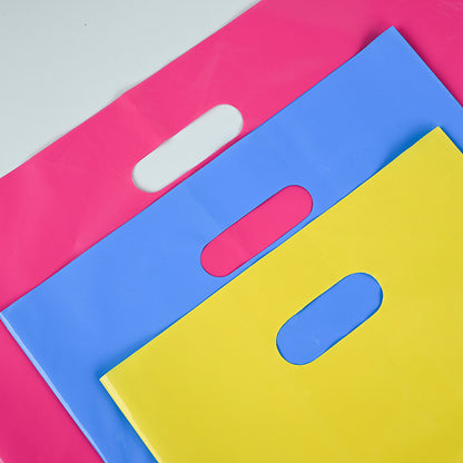 PE Solid Color Plastic Shopping Gift Bag