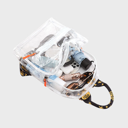 Women Fashion Pvc Clear Waterproof Backpack