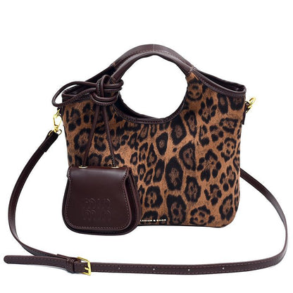 Women Fashion Casual Leopard Print Handbag