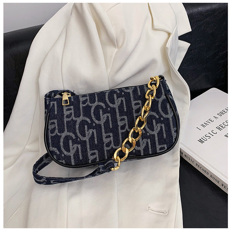 Women Summer Fashion Letter Print Square Shoulder Bag