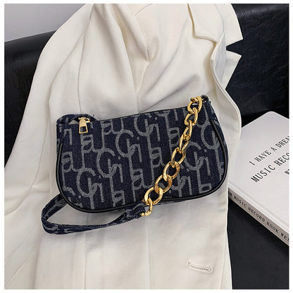 Women Summer Fashion Letter Print Square Shoulder Bag