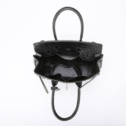 Ensemble de trois sacs à main décontractés à motif litchi et motif crocodile pour femme 