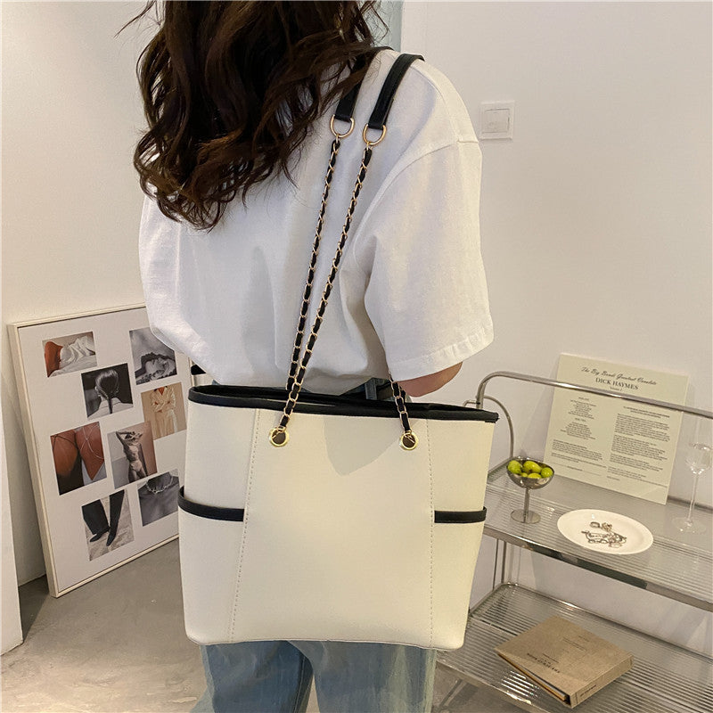 Sac à bandoulière carré en PU pour femme, grande capacité, tendance 