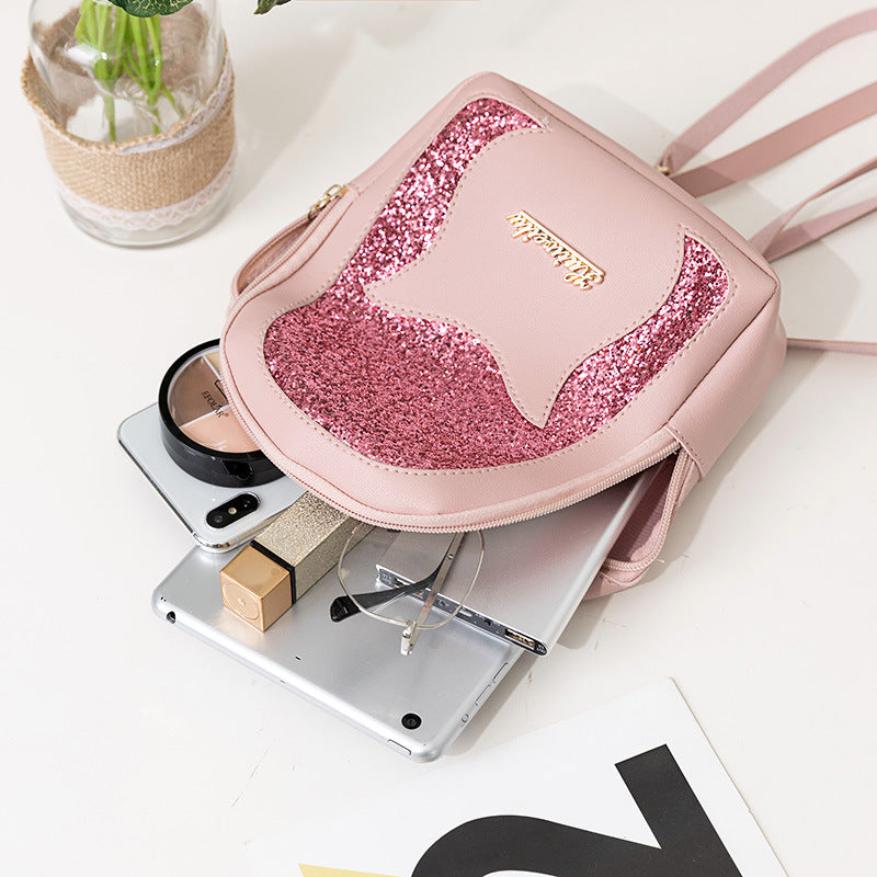 Women Fashion Sequin Cat Backpack