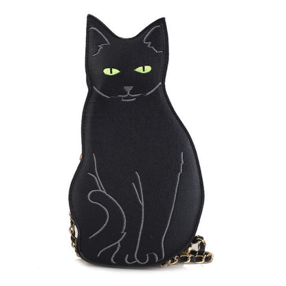Sac bandoulière gothique créatif chat noir 