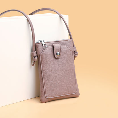 Women Solid Color Simple Portable Mini Crossbody Bag