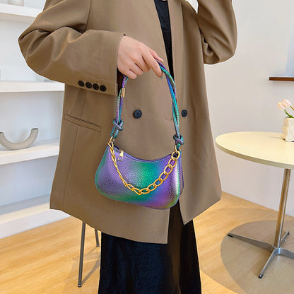 Sac à bandoulière à chaîne multicolore tendance 