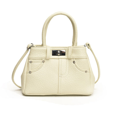 Sac à main plissé simple et tendance pour femme, couleur unie 