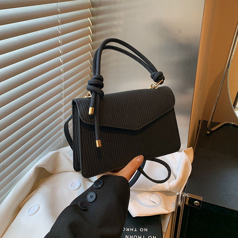 Fashionable Simple Solid Color Flip Shoulder Bag