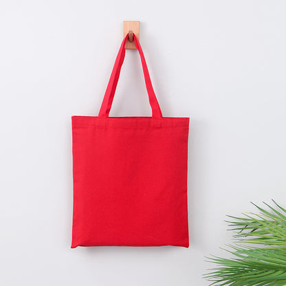 Sac de courses simple en toile de couleur unie pour femme 
