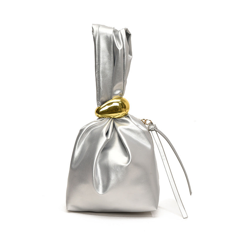 Sac seau plissé rétro créatif 