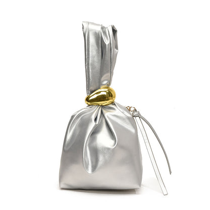 Sac seau plissé rétro créatif 