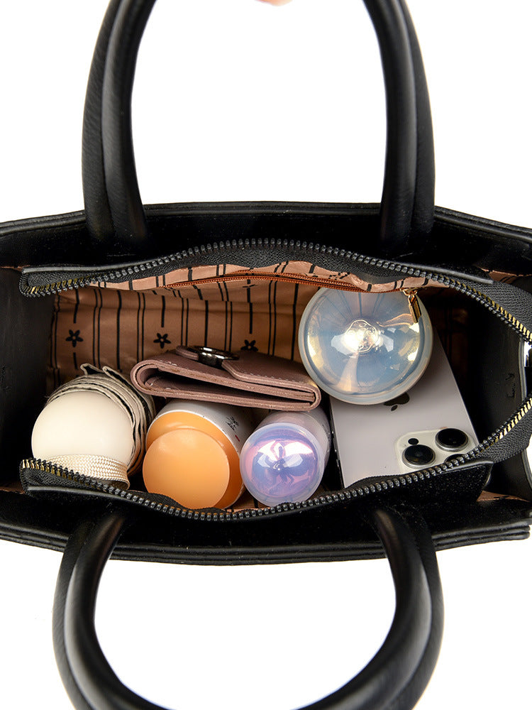 Women Casual Simple Solid Color Large Capacity Handbag