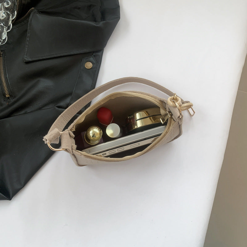 Sac à bandoulière simple et tendance de couleur unie 