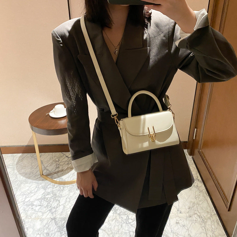 Sac à bandoulière carré en PU pour femme, couleur unie, tendance 