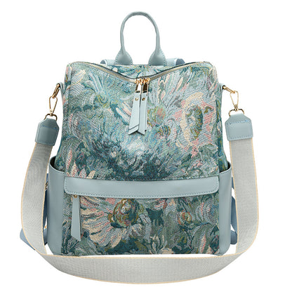 Fashion Large Capacity Oil Painting Backpack