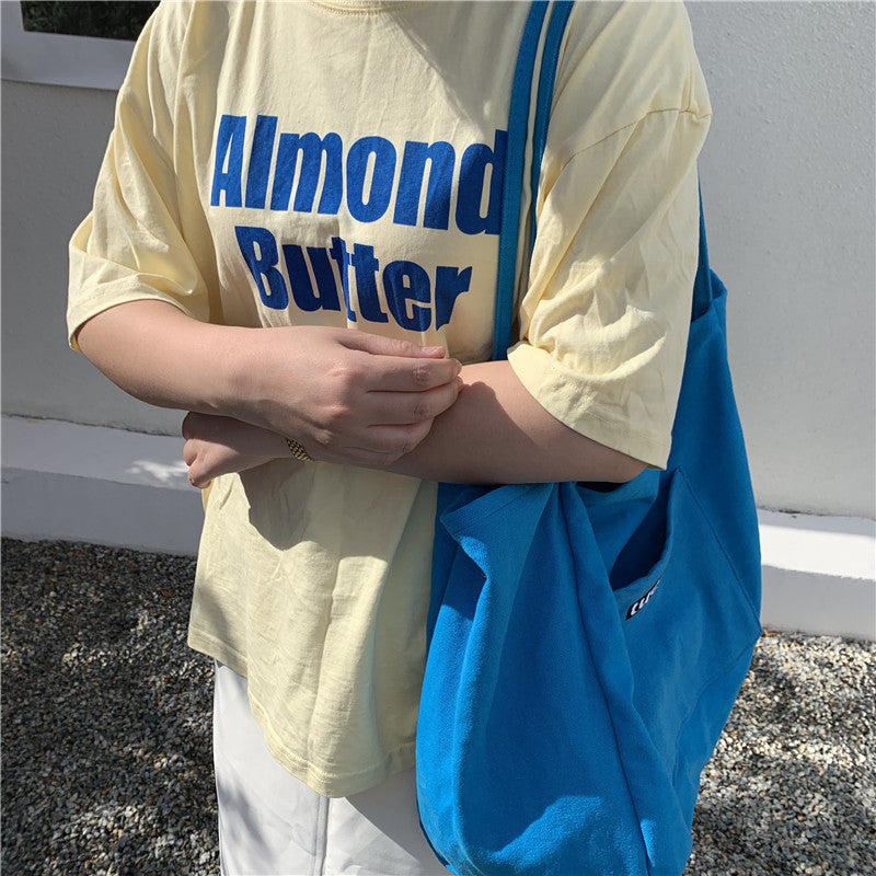 Women Fashion Large Capacity Fashion Printed Shopping Bag Canvas Tote Bag