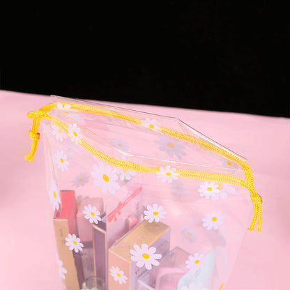 Little Daisy Transparent Drawstring Frosted Plastic Packaging Bag