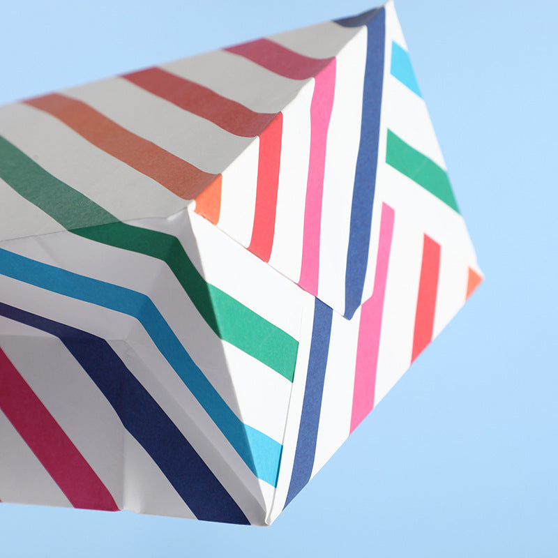 Sac de rangement à rayures multicolores tendance pour accessoires de vêtements 