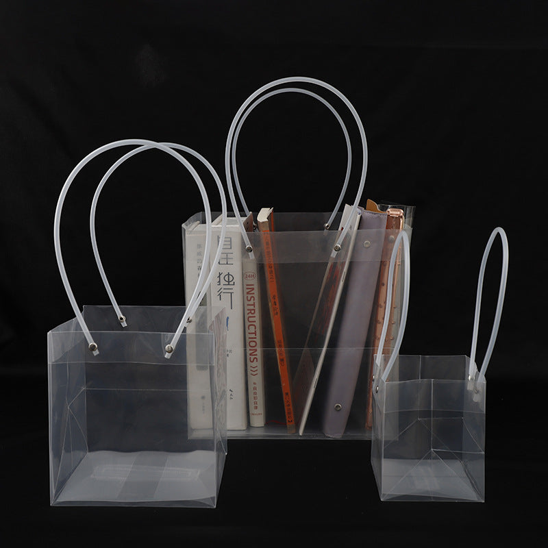Simple Transparent PVC Square Plastic Gift Bag