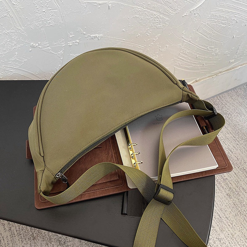 Summer Women Fashionable Simple Dumpling Shape Oxford Cloth Crossbody Bag