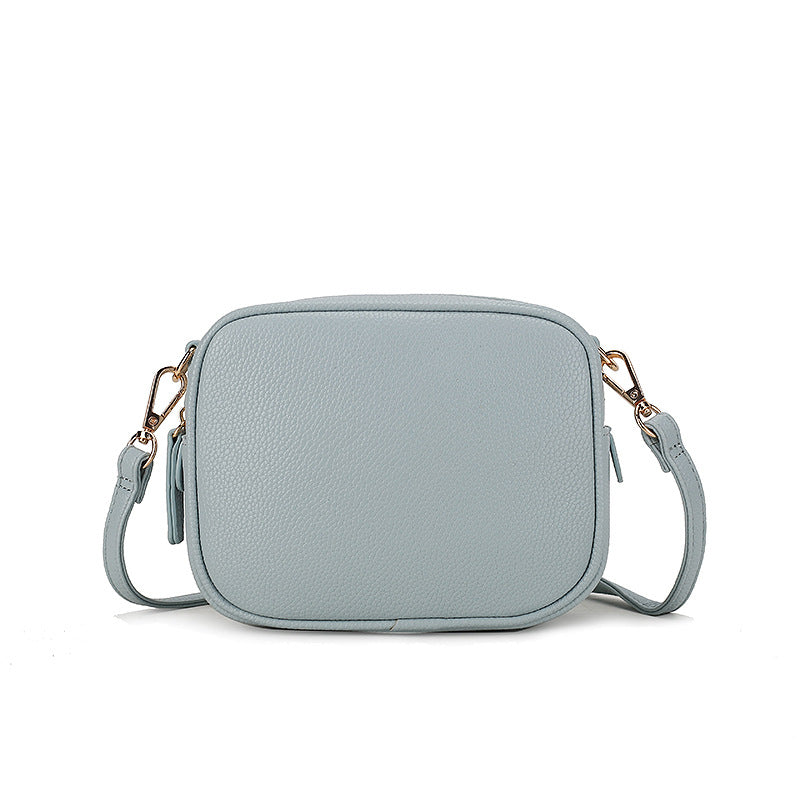 Women Fashion Casual Solid Color Pu Square Crossbody Bag