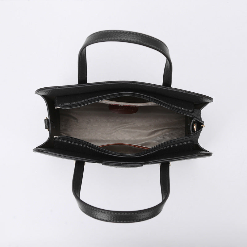 Women Casual Simple Solid Color Large Capacity Handbag