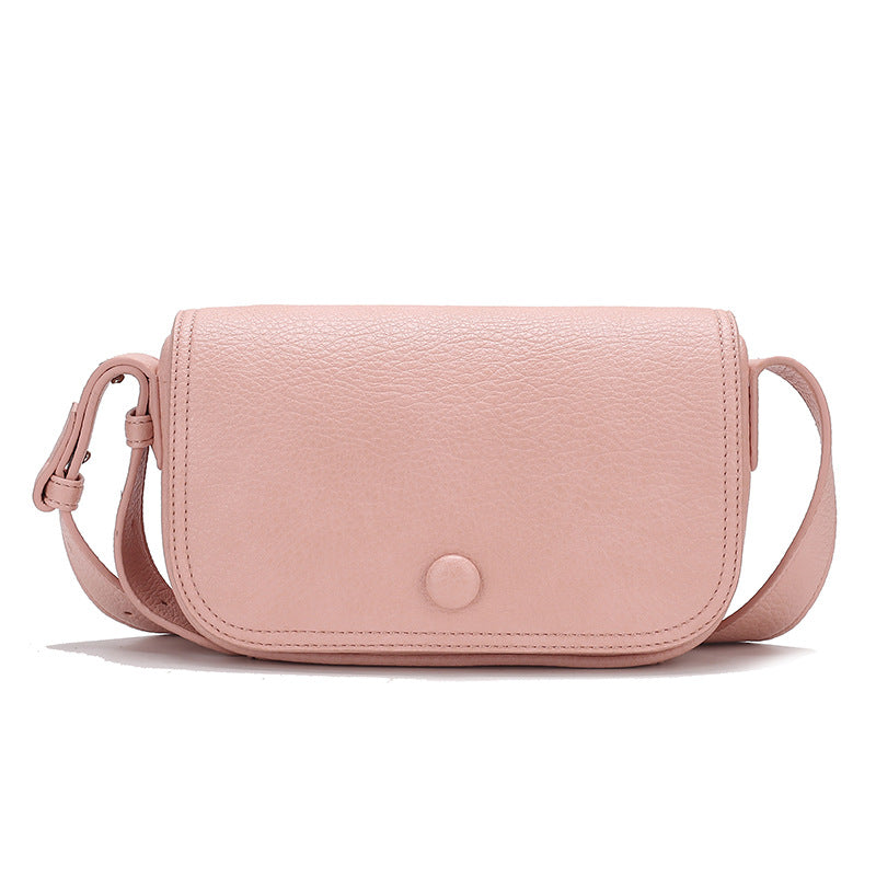Sac à bandoulière en PU simple et tendance pour femme, couleur unie 