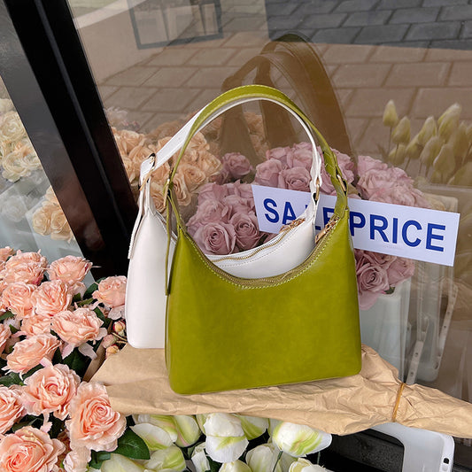 Sac à main tendance en PU pour femme, fermeture éclair, couleur unie 