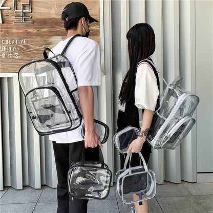 Unisex Fashion Clear Backpack Pvc Backpack