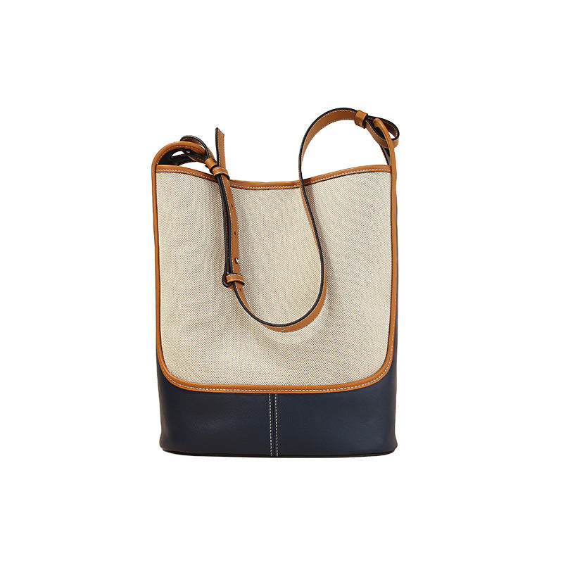 Sac fourre-tout personnalisé à une épaule et à blocs de couleurs, grande capacité 