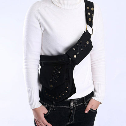 Women Fashion Vintage Metal Waist Bag