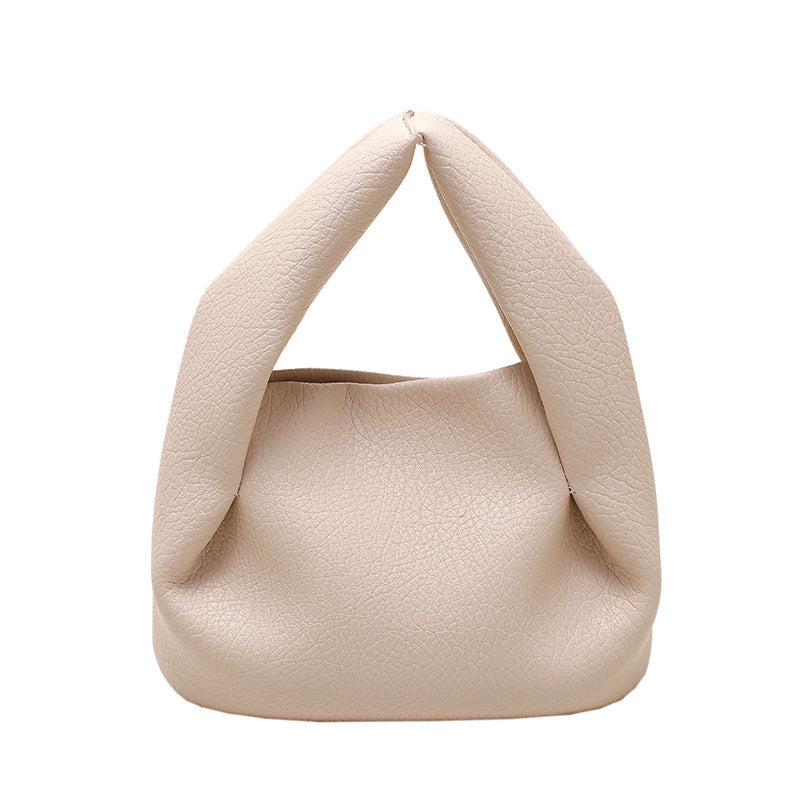 Women Fashion Pleated Cloud Solid Color Tote Bag