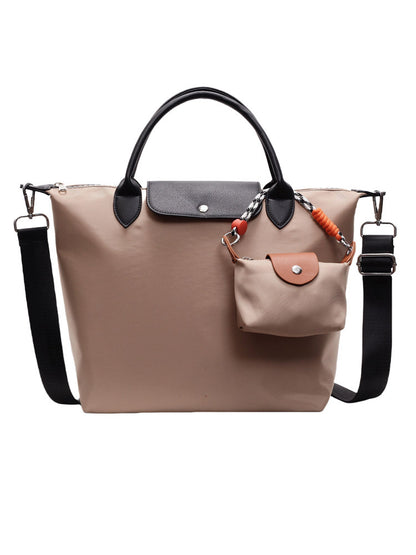 Sac à main décontracté de grande capacité pour femme, couleur contrastée 