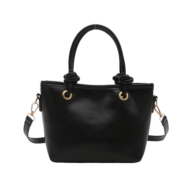 Sac à main rétro couleur unie pour femme, mode automne et hiver 