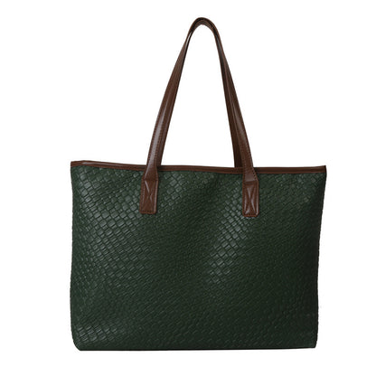 Women Fashion Casual Large Capacity Pattern Printed PU Tote Bag