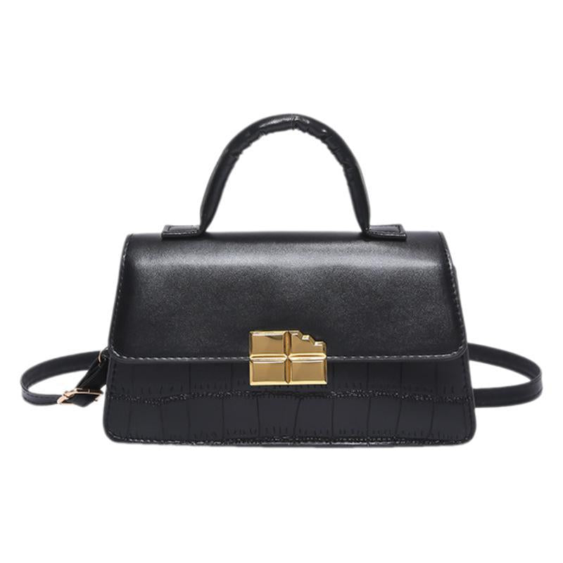 Simple Solid Color Flip Square Shoulder Bag