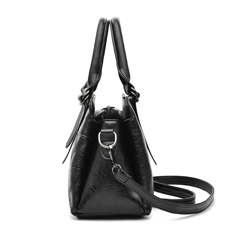 Sac à main décontracté vintage en PU pour femme, grande capacité, motif rhomboïde 