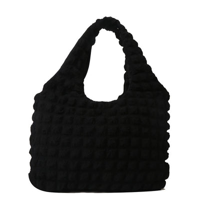 Sac fourre-tout plissé décontracté de grande capacité pour femme 