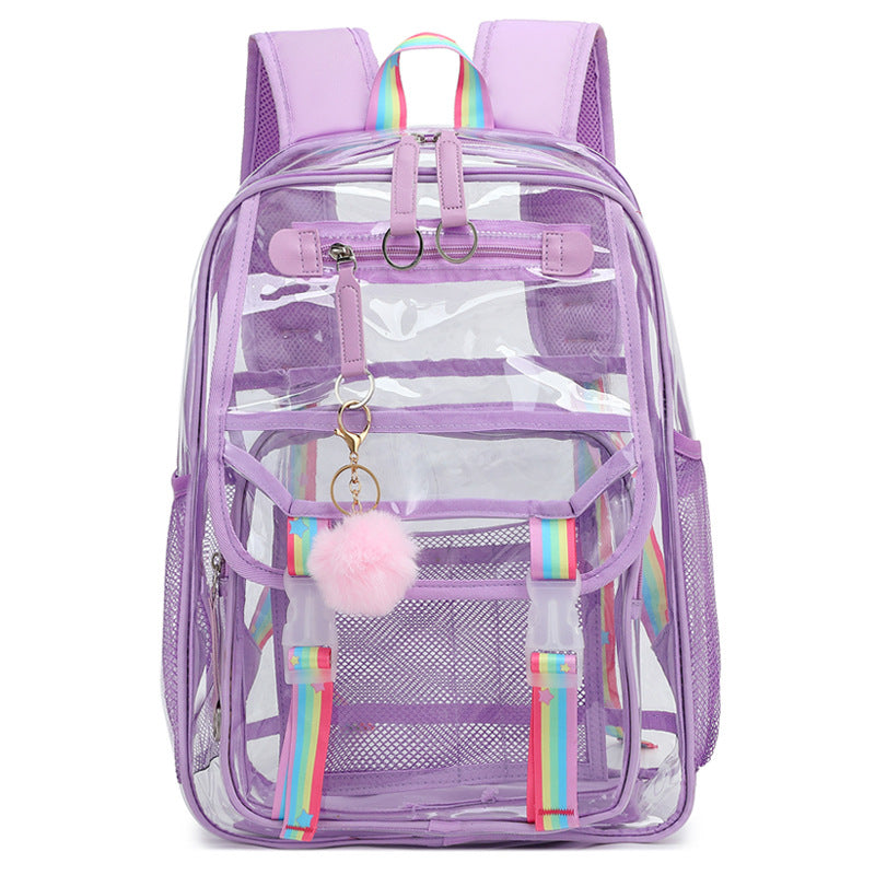 Fashion Large Capacity Pvc Clear Backpack