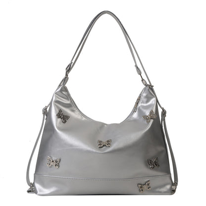 Women Fashionable Large-Appearance Butterfly PU Tote Bag