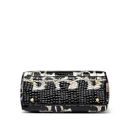 Women Fashion Casual Serpentine Printed Handbag