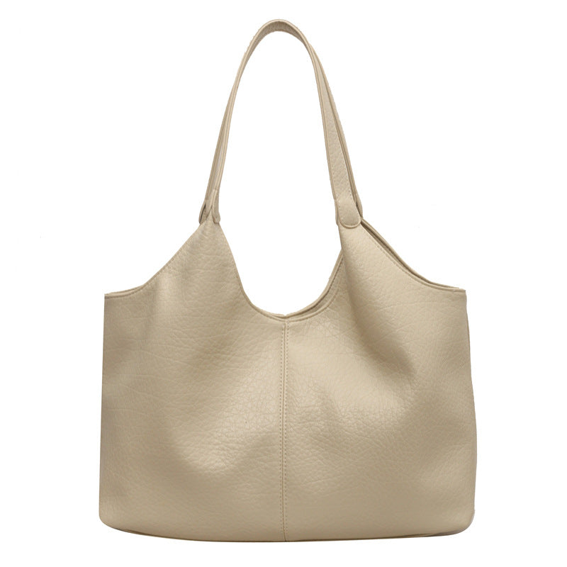 Women Casual Simple Solid Color Large Capacity Tote Bag